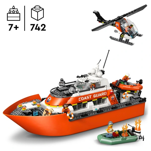 LEGO City Parti őrség mentőhajója helikopterrel 60504 – alternatív kép 2