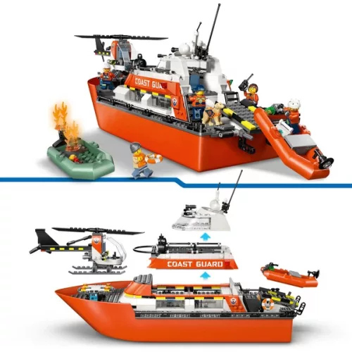 LEGO City Parti őrség mentőhajója helikopterrel 60504