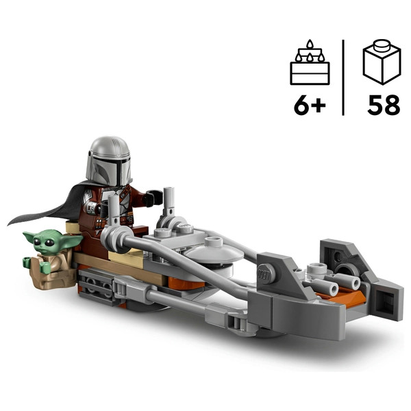LEGO Star Wars A mandalóri és Grogu a speeder bike-jukon 75436 – alternatív kép 2