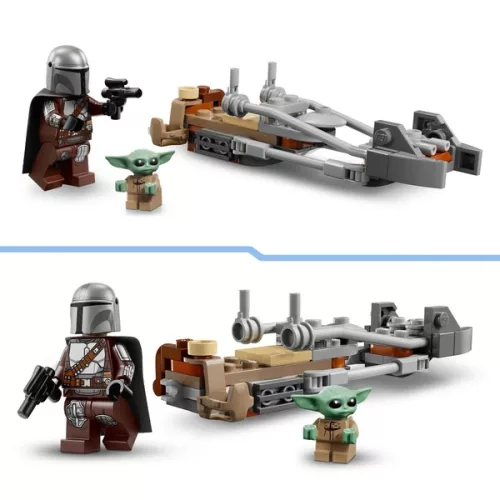 LEGO Star Wars A mandalóri és Grogu a speeder bike-jukon 75436