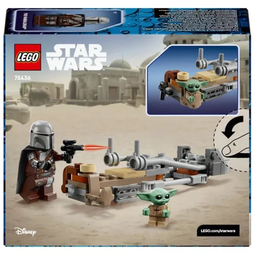 LEGO Star Wars A mandalóri és Grogu a speeder bike-jukon 75436