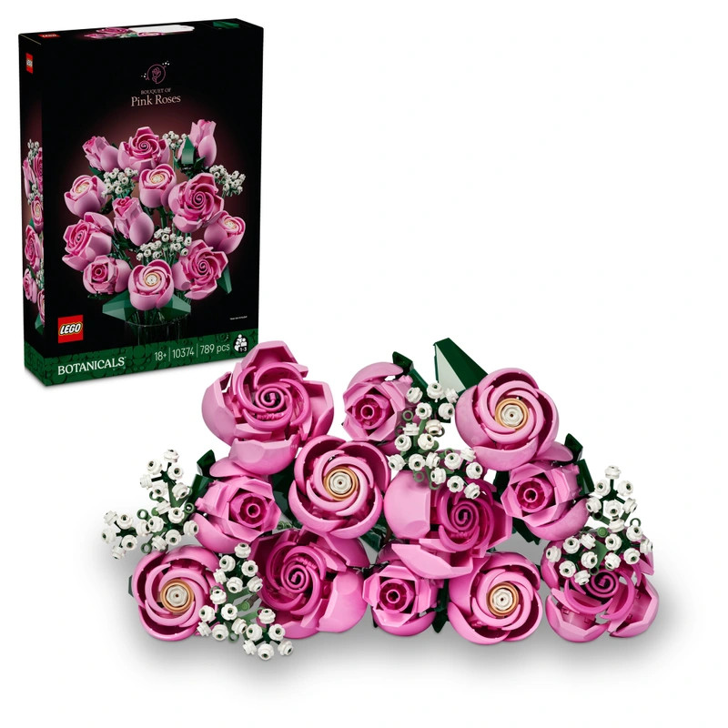 LEGO Botanicals Rózsaszín rózsacsokor 10374 – fő nézet