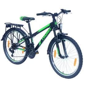24 colos Urban Tronix StVZO Mountainbike, fekete/zöld