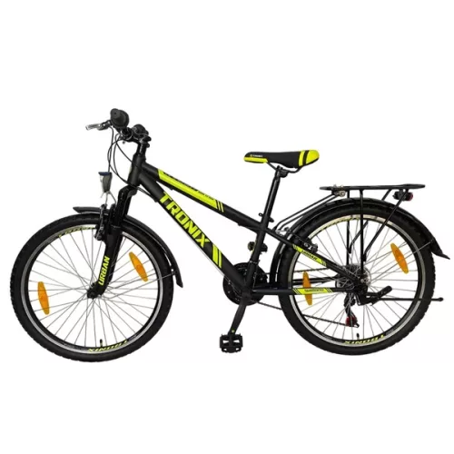 24 colos Urban Tronix StVZO hegyikerékpár, fekete/zöld