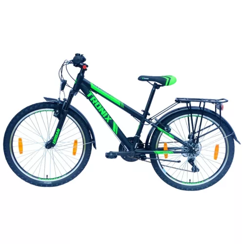 24 colos Urban Tronix StVZO Mountainbike, fekete/zöld