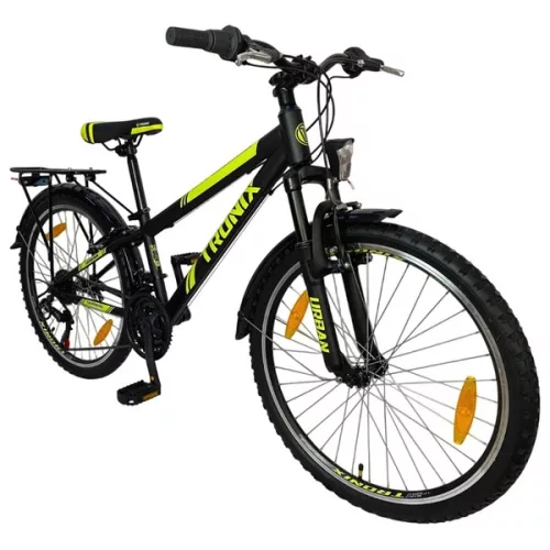 24 colos Urban Tronix StVZO hegyikerékpár, fekete/zöld