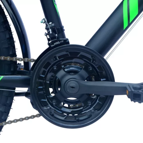 24 colos Urban Tronix StVZO Mountainbike, fekete/zöld