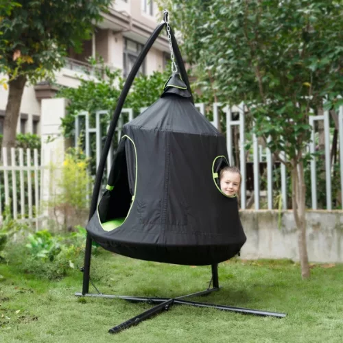 Függő fészekhinta sátorral és kerettel