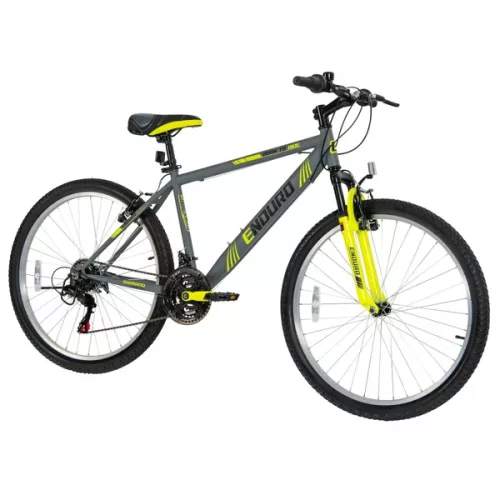 26 colos Mountain Bike Enduro kerékpár, szürke/sárga
