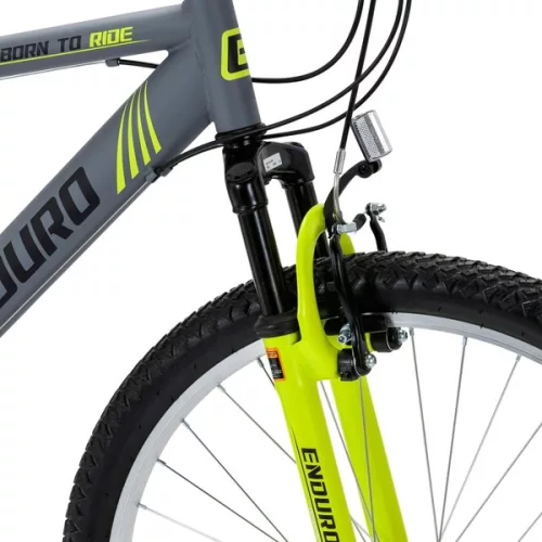 26 colos Mountain Bike Enduro kerékpár, szürke/sárga