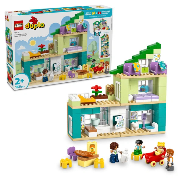LEGO DUPLO Modern családi ház figurákkal 3 az 1-ben 10470 – alternatív kép 1