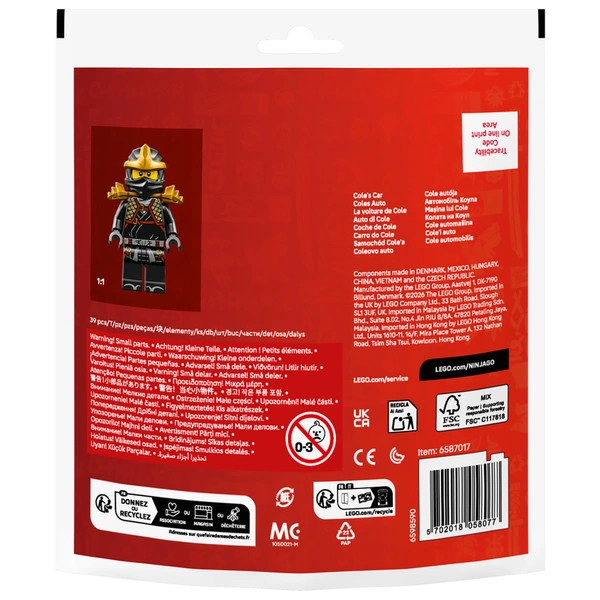 LEGO NINJAGO Ninja Cole versenyautója 30723 – alternatív kép 3
