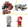 LEGO Sonic the Hedgehog Silver autója és Knuckles szörnyeteg teherautója között 77118