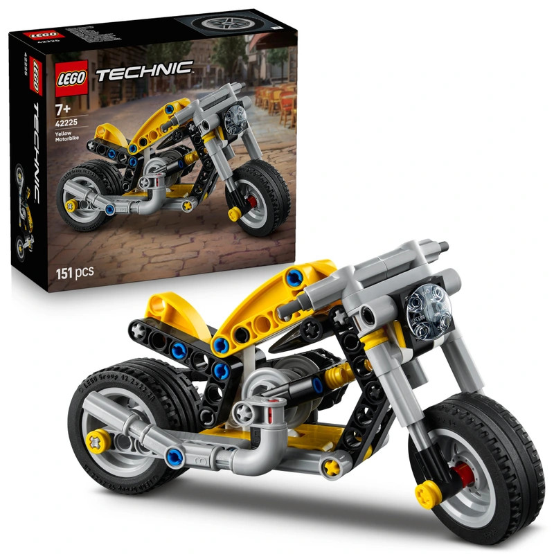 LEGO Technic Sárga motorkerékpár 42225 – fő nézet