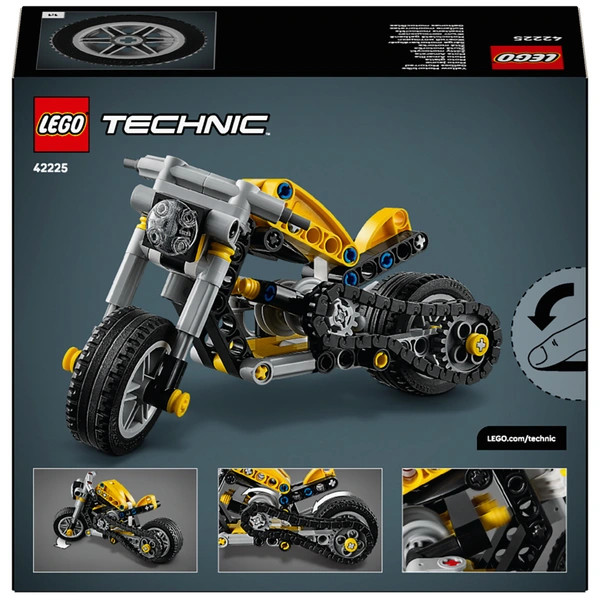 LEGO Technic Sárga motorkerékpár 42225 – alternatív kép 3