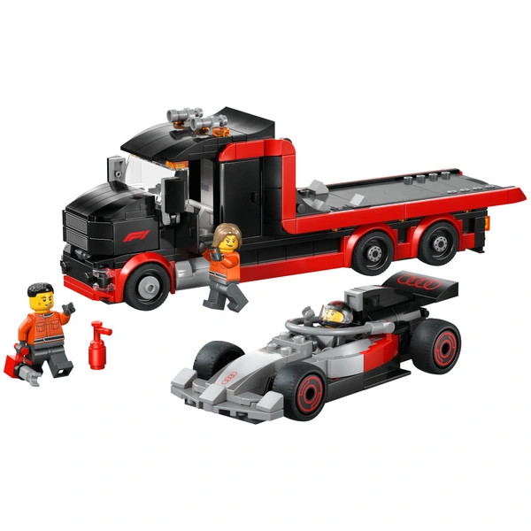 LEGO City F1 teherautó Audi F1 versenyautóval 60493 – alternatív kép 2