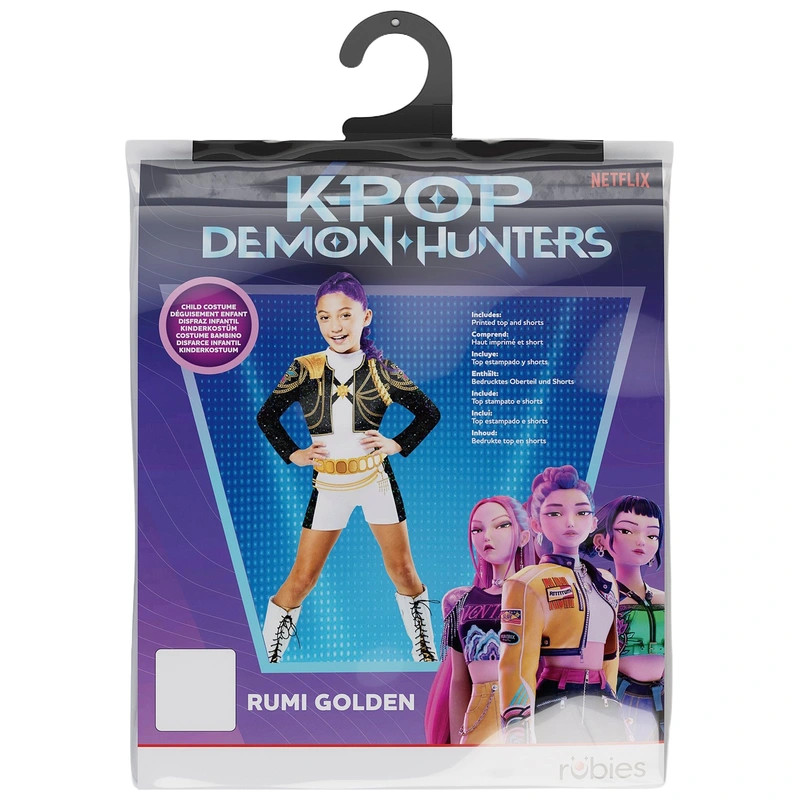 KPop Demon Hunters gyerekjelmez – Rumi Gold (M méret) – alternatív kép 4