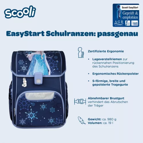 EasyStart Jégvarázs iskolatáska szett, 5 részes