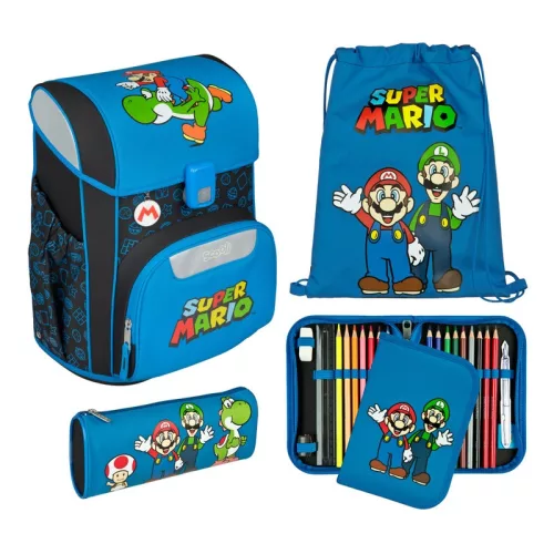 EasyStart Super Mario iskolatáska szett, 5 részes