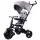 QPlay Rito STAR tricikli és babakocsi kormánykerékkel és tetővel, szürke