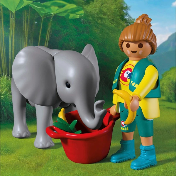 PLAYMOBIL Állatok és barátok 72092 Állatkert: Bébi elefánt és gondozója – alternatív kép 2