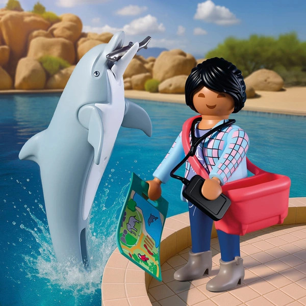 PLAYMOBIL Állatok és barátok 72091 Állatkert: Delfin és látogató – alternatív kép 2