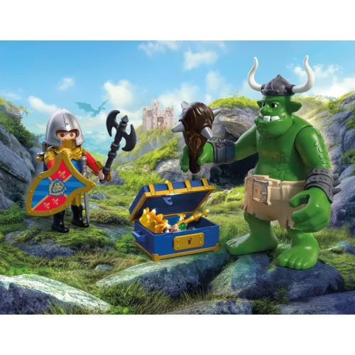 PLAYMOBIL Knights 72116 Troll az oroszlánlovagok kincsével
