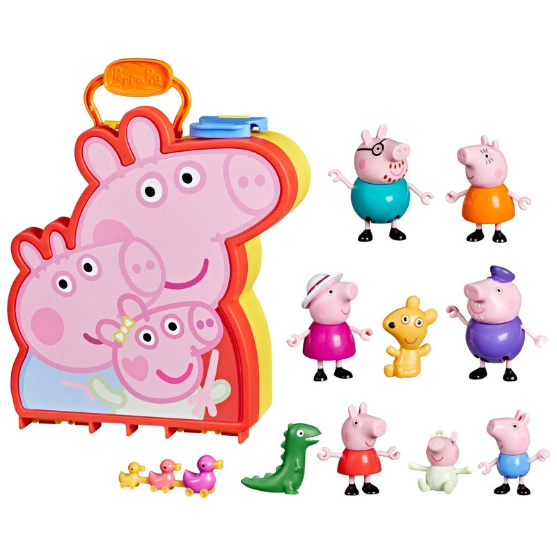 Peppa malac Peppa malac nagy családi bőrönd 10 részes figuraszettel, fő nézet