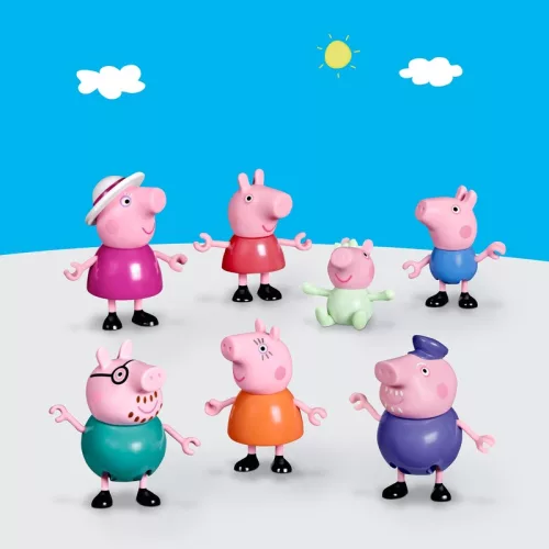 Peppa malac nagy családi bőrönd 10 részes figuraszettel