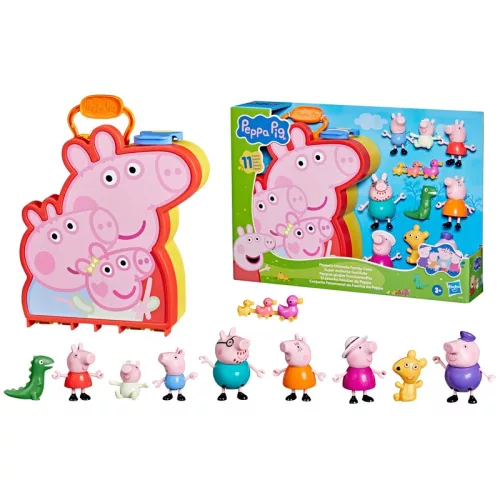 Peppa malac nagy családi bőrönd 10 részes figuraszettel