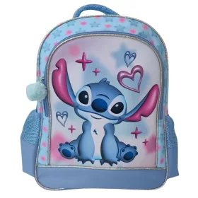 Iskolai hátizsák elülső zsebbel, Stitch mintás