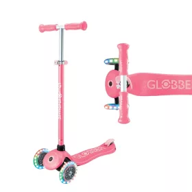   Globber Tri-Scooter PRIMO PLUS LIGHTS gyerekroller LED kerekekkel, pink