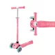 Globber Tri-Scooter PRIMO PLUS LIGHTS gyerekroller LED kerekekkel, pink