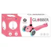 Globber Tri-Scooter PRIMO PLUS LIGHTS gyerekroller LED kerekekkel, pink