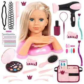 Charlene Magic Nails sminkelő és fésülhető fej 27 cm