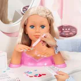 Charlene Magic Nails sminkelő és fésülhető fej 27 cm