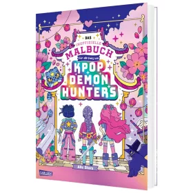 A nem hivatalos KPop Demon Hunters foglalkoztató- vagy színezőkönyv – többféle, 6–8 év