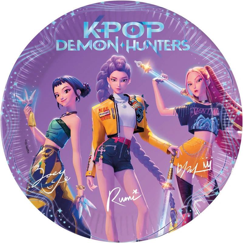 KPop Demon Hunters Papierteller 8 db (fő nézet)