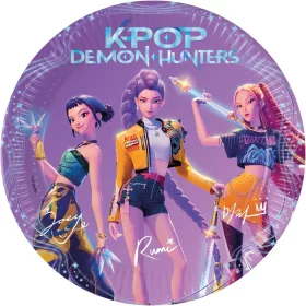KPop Demon Hunters papírtányér 8 darabos, 3–5 év