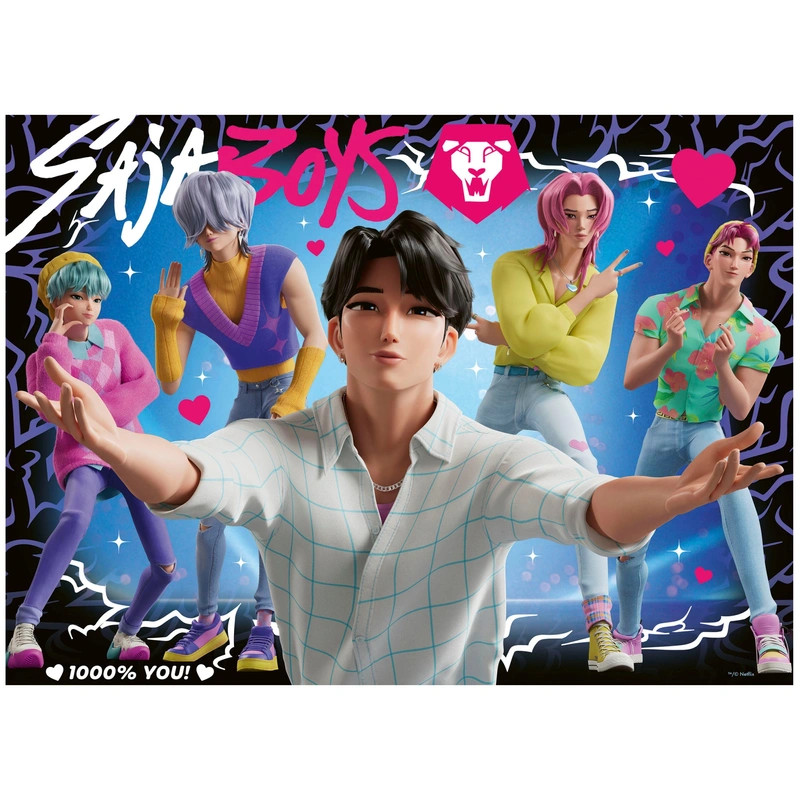 Ravensburger gyerekpuzzle KPop Demon Hunters 4 az 1-ben szett 100 darabos – alternatív kép 2