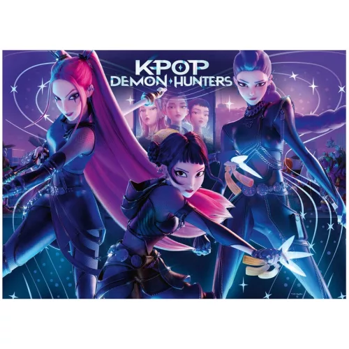 Ravensburger gyerekpuzzle KPop Demon Hunters 4 az 1-ben szett 100 darabos, 3–5 év
