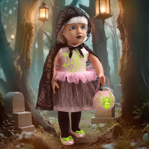 Our Generation Celebration Venessa halloweeni pókos gyűjtői baba, 45 cm