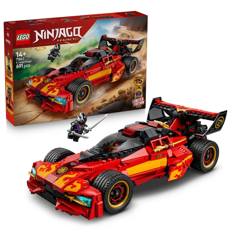 LEGO NINJAGO Az X-1 Ninja Szuperautó 15. évfordulója 71867 – fő nézet