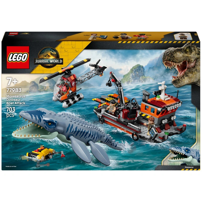 LEGO Jurassic World Mosasaurus támadás a hajón 77983 – fő nézet