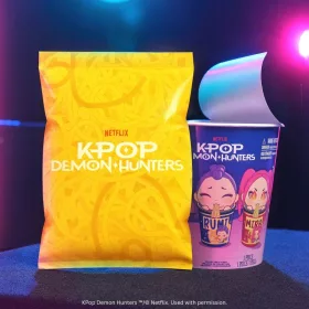   KPop Demon Hunters plüss mystery Ramyeon pohárban, 10 cm (vegyes válogatás)