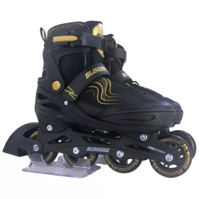 Inline görkorcsolya, 38-41-es méret, fekete/arany