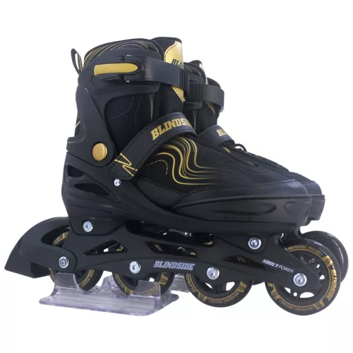 Inline görkorcsolya, 38-41-es méret, fekete/arany
