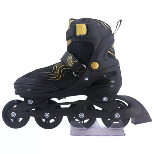 Inline görkorcsolya, 38-41-es méret, fekete/arany