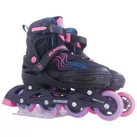 Inline görkorcsolya, 34-37-es méret, fekete/pink