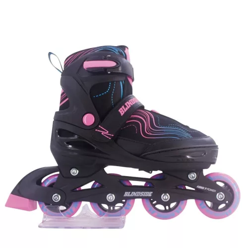 Inline görkorcsolya, 34-37-es méret, fekete/pink